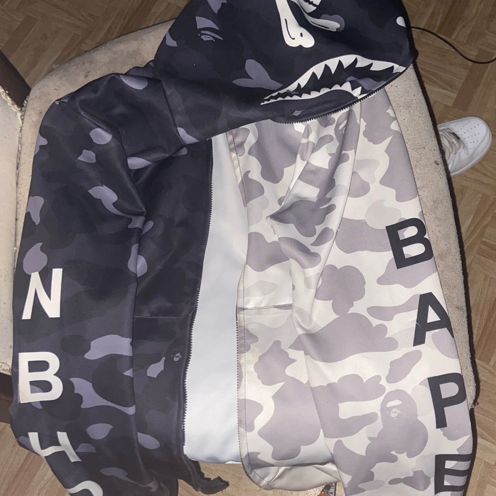 Black X White Bapestar Hoodie